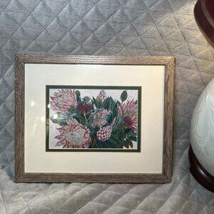 Cindy Conklin Signed Scratchwork Lithograph - Ginger Bouquet